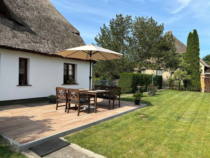 Ferienhaus für 4 Personen, mit Terrasse und Garten am Achterwasser