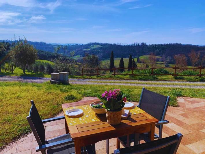 Chambre d’hôte pour 2 personnes, avec vue ainsi que jardin et terrasse à San Miniato