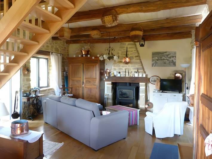 Typical Stone House in Peaceful North Aveyron Village in Coubisou, Parc naturel régional de l'Aubrac