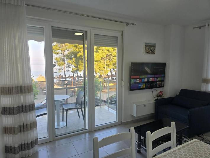 Appartement de vacances pour 5 personnes, avec Balcon et Terrasse ainsi que Jardin et Piscine