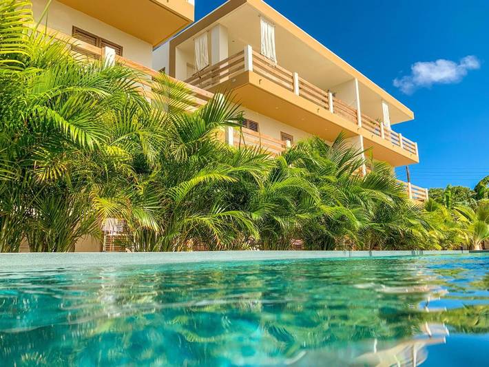 Vakantieappartement voor 4 personen, with uitzicht and zwembad as well as tuin op Bonaire