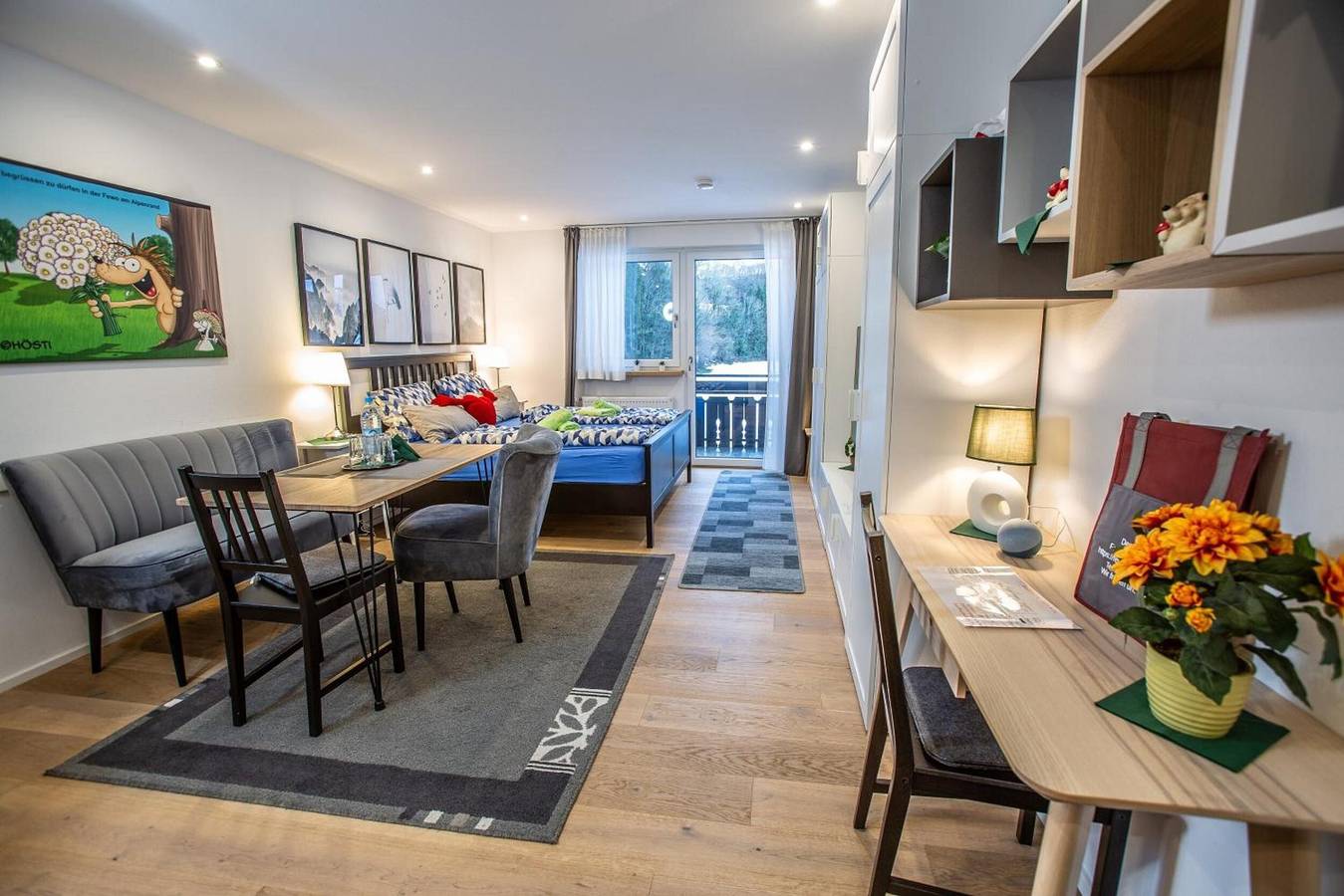 Ganze Wohnung, Ferienwohnung 'Am Alpenrand' mit Bergblick, Balkon und Wlan in Siegsdorf, Chiemgauer Alpen