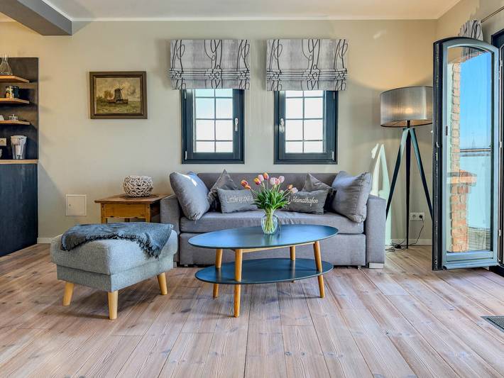 Ferienwohnung für 3 Personen, mit Balkon und Sauna in Barth