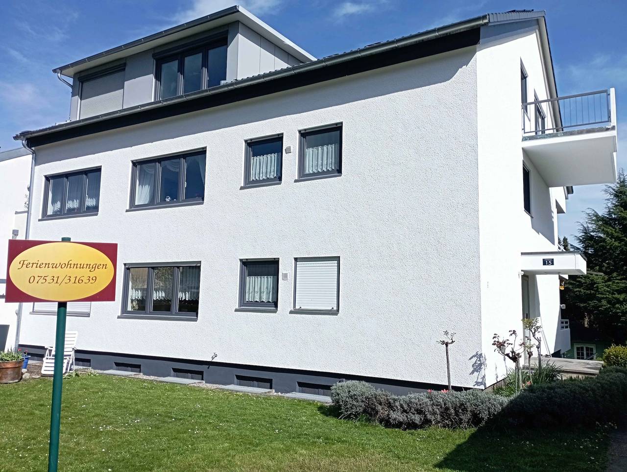 Ganze Ferienwohnung, Ferienwohnung Hämmerle - Ferienwohnung Blau, 48qm, 1 Schlafzimmer, 1 Wohn-Essbereich, max. 4 Personen in Konstanz, Obersee (Bodensee)