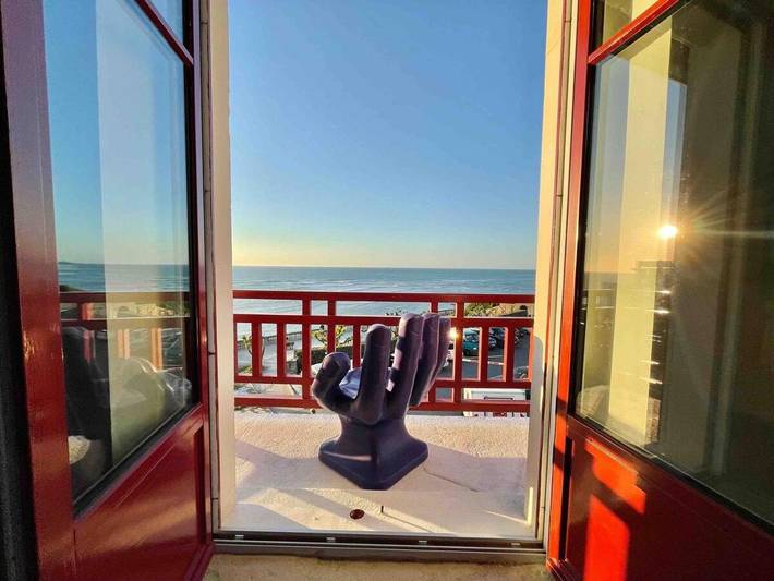Gîte pour 2 personnes, avec vue et balcon dans Plage De Parlementia Bidart