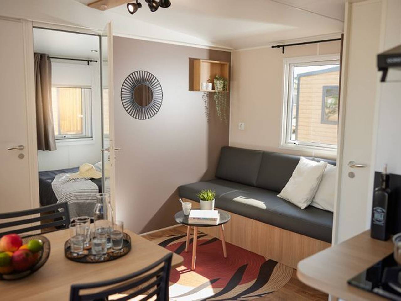 Mobil-home confortable 4 pers avec terrasse in Granges-Aumontzey, Parc naturel régional des Ballons des Vosges