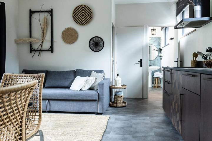 Appartement de vacances pour 4 personnes, avec Terrasse ainsi que Jardin et Piscine