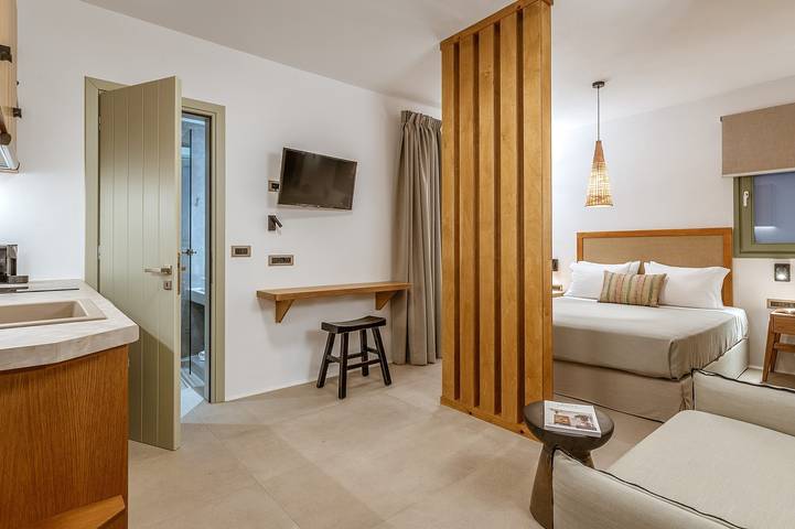 Apartamento Num Hotel 'Makava Suite with Hammam' com Varanda, Wi-Fi e Ar Condicionado in Naxos Cidade, Naxos