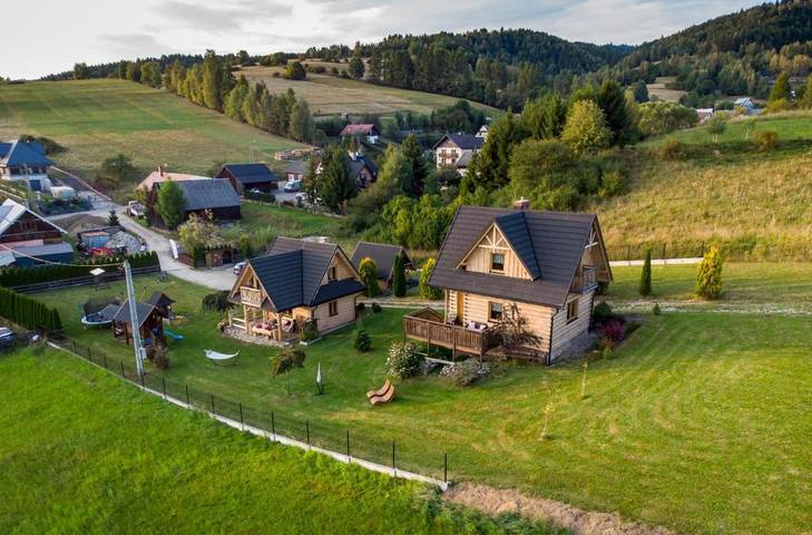 Domek letniskowy dla 6 osób, z Balkon i Taras oraz Ogród i Widok w Jezioro Czorsztyńskie