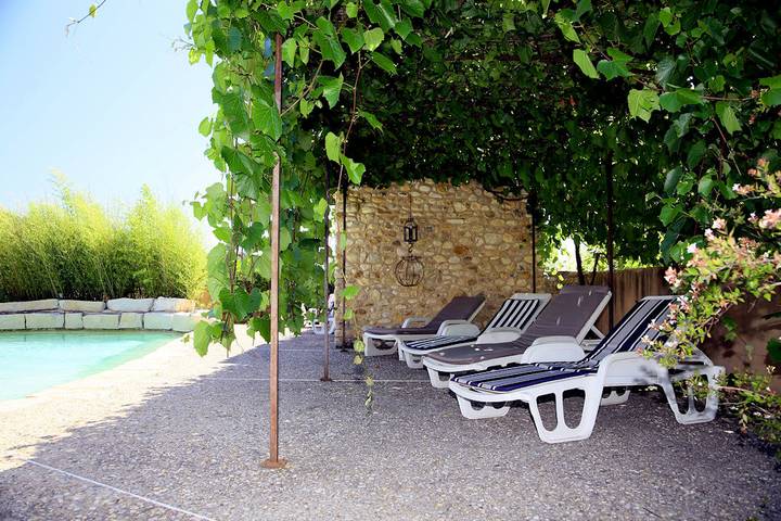Gîte pour 8 personnes, avec terrasse ainsi que jardin et piscine à Villedieu - 4