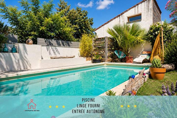 Location de vacances pour 3 personnes, avec Terrasse ainsi que Jardin et Piscine à Launaguet