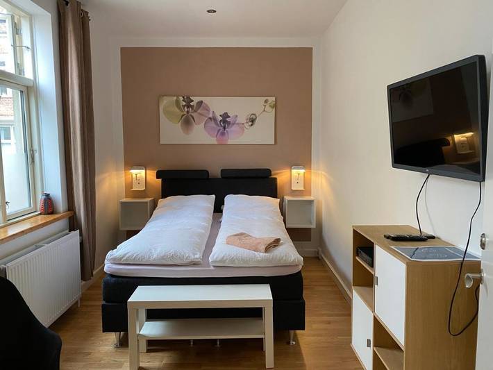 Bed and breakfast for 3 personer, med Terrasse og Hage i Randers
