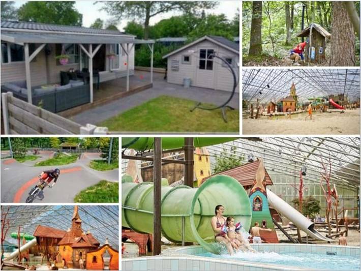 Ferienhaus für 4 Personen, mit Terrasse und Garten sowie Kinderpool und Pool