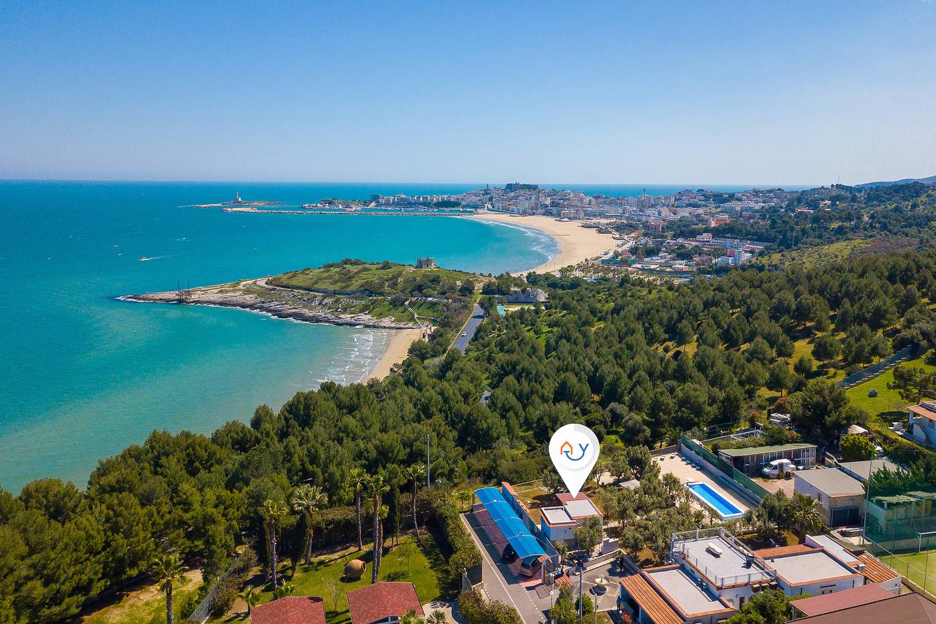 Cały apartament, Apartament wakacyjny dla 4 osób z basen in Defensola, Gargano