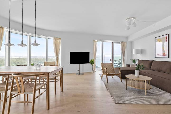 Ferienwohnung für 6 Personen, mit Seeblick und Balkon sowie Garten, kinderfreundlich in Aarhus - 3