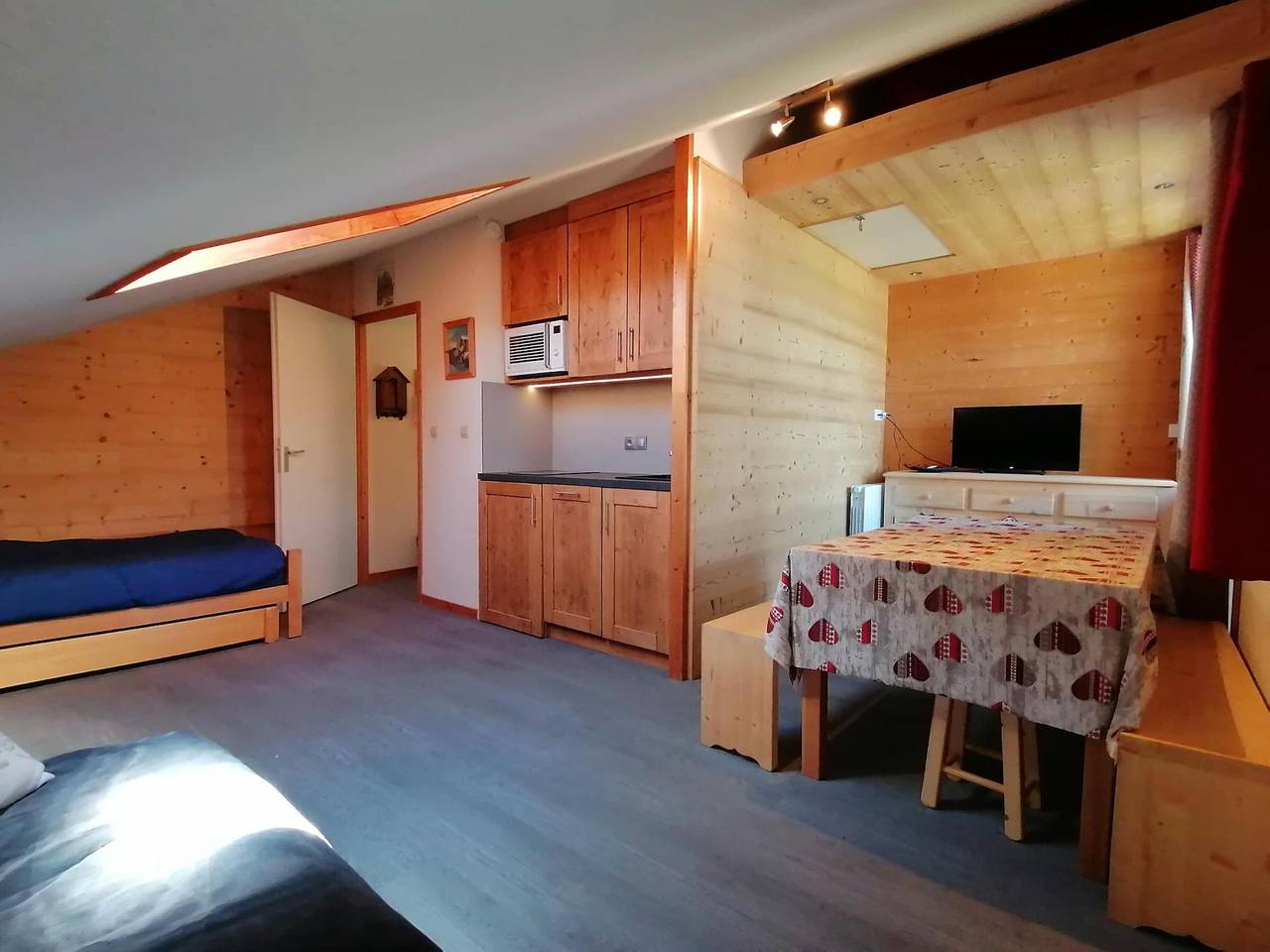 Estudio entero, Estudio 3 pers, A pie de pistas, Balcón vista valle in La Plagne, Aime-la-Plagne