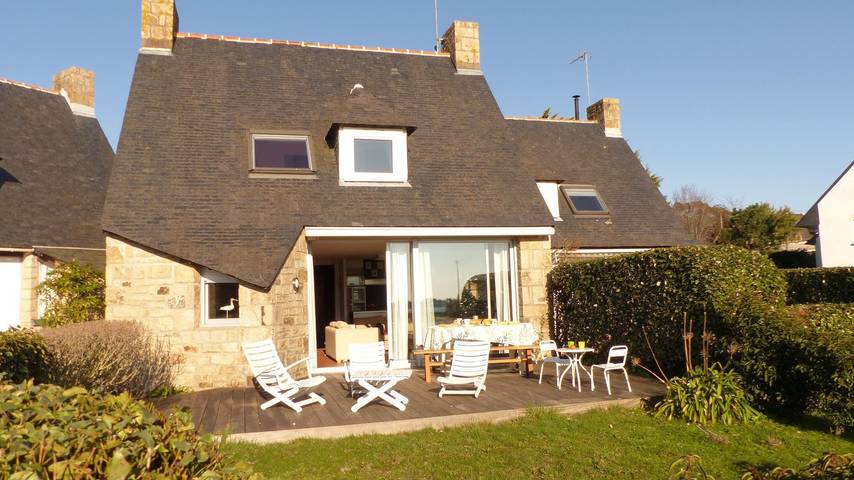 Maison de vacances pour 6 personnes, avec Vue sur l’océan et Balcon ainsi que Terrasse et Jardin à Saint-Philibert