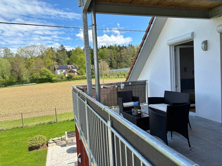 Ferienwohnung für 3 Personen, mit Balkon und Garten am Bodensee
