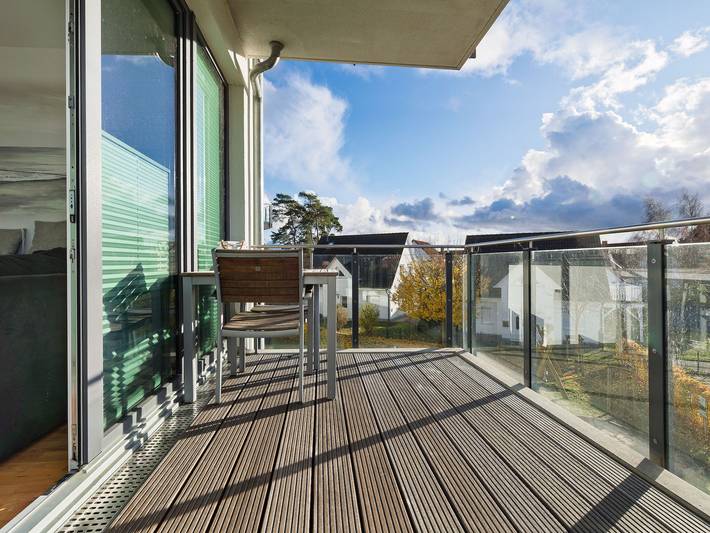 Ferienwohnung für 4 Personen, mit Balkon und Terrasse sowie Sauna