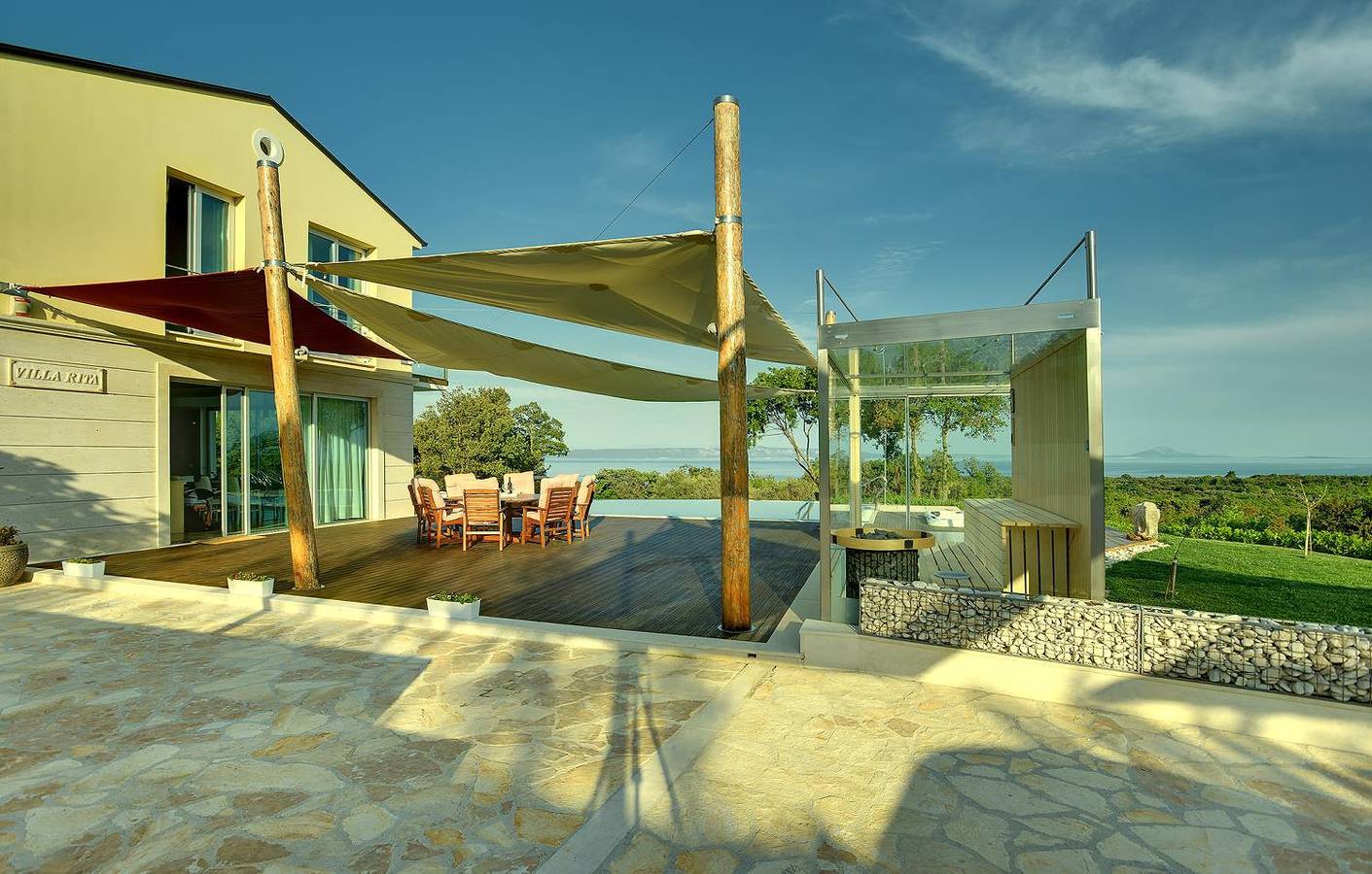 Finca mit privatem Infinity-Pool, Klima, Wlan und atemberaubenden Ausblick in Marčana, Südküste Istrien