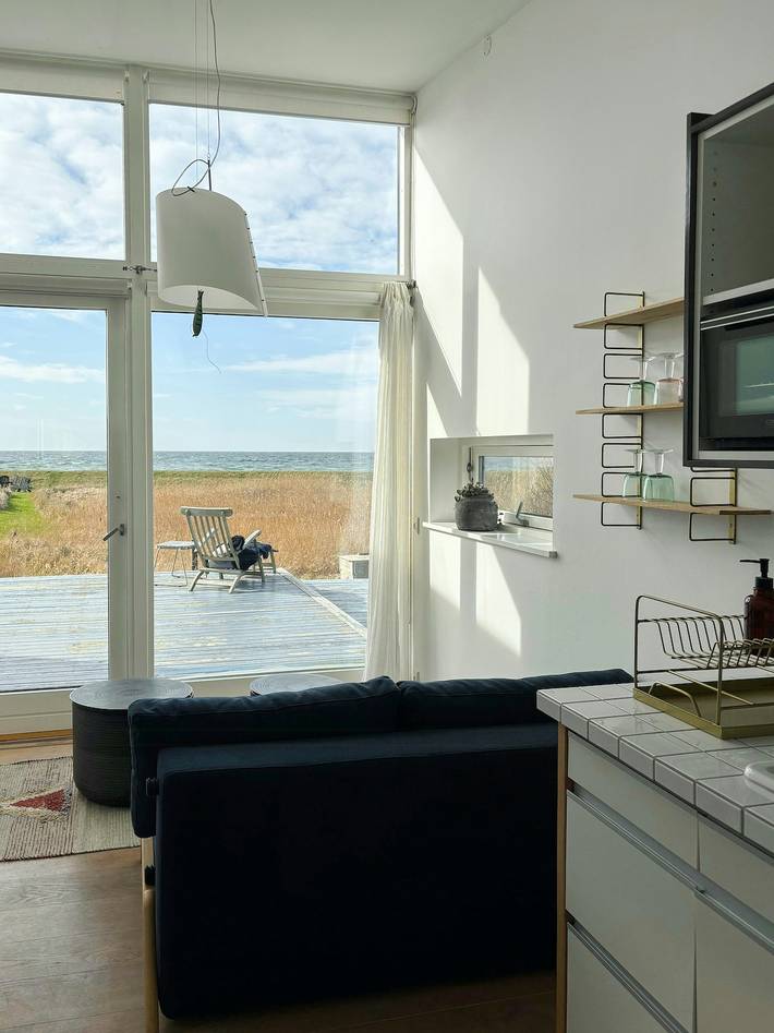 Ferienhaus in erster Reihe mit Sonnenuntergang auf Odden in Yderby Lyng, Sjællands Odde