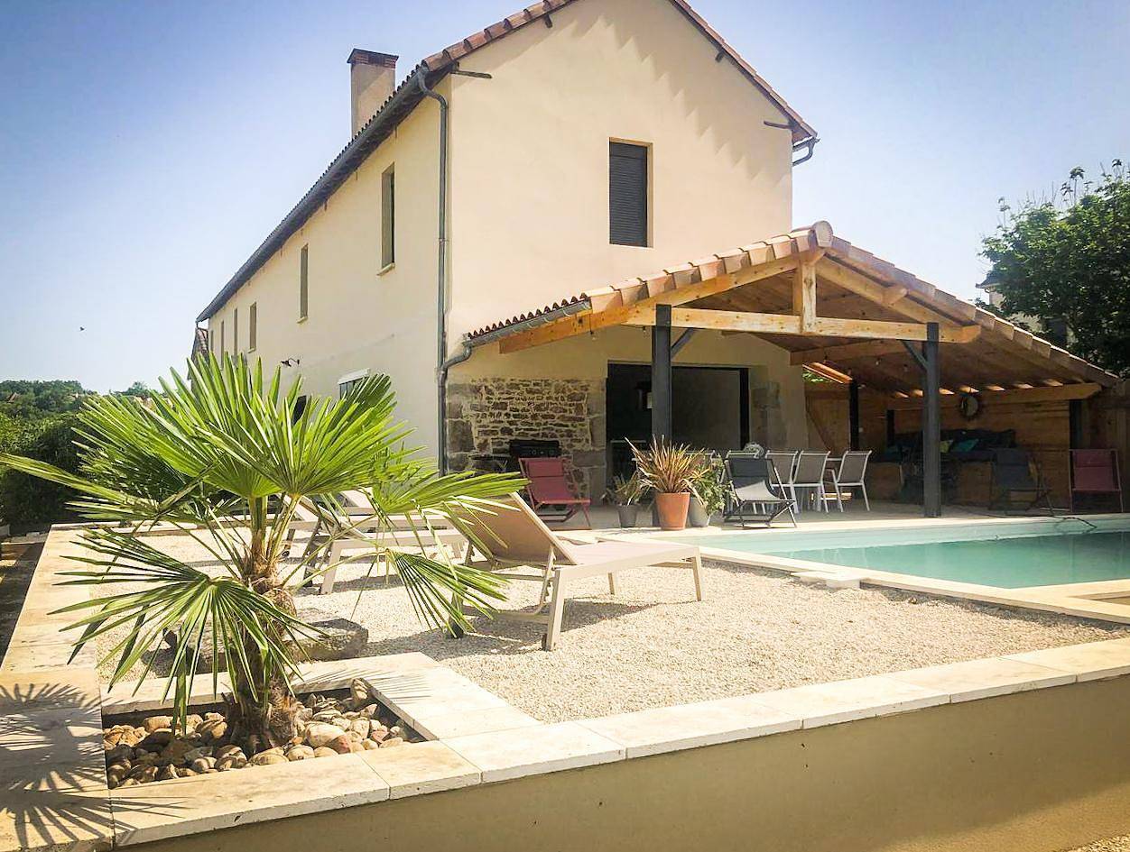 Gîte für 8 Personen mit Pool in Cajarc, Regionaler Naturpark Causses du Quercy