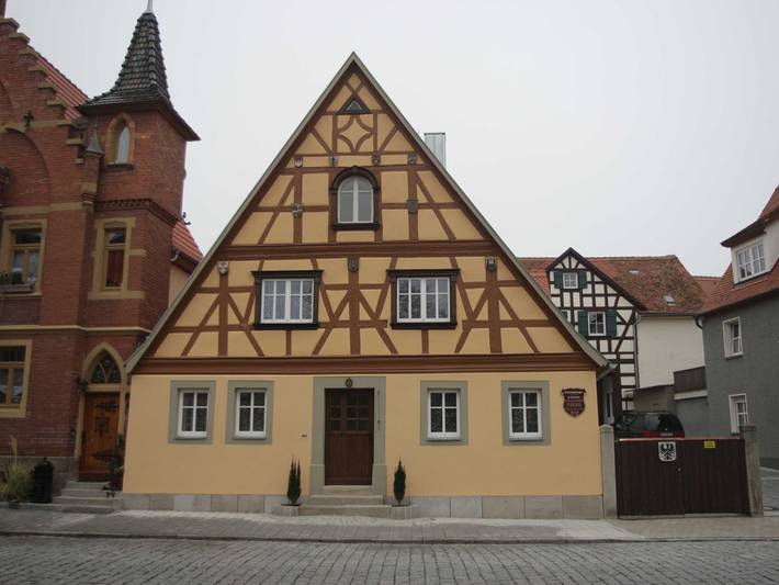 Ferienwohnung für 4 Personen, mit Garten und Sauna im Steigerwald