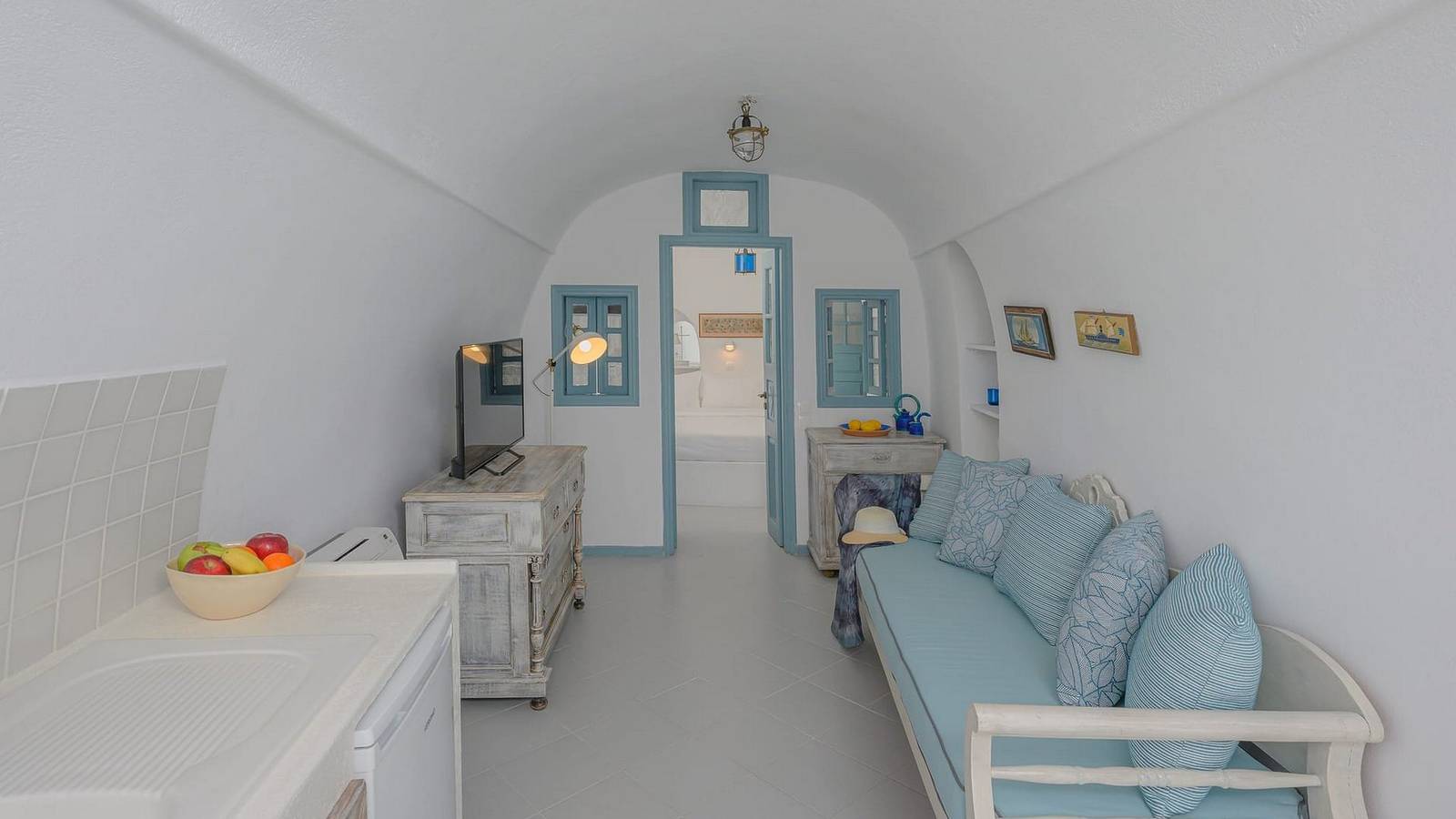 Villa für 2 Personen mit Balkon in Ormos Ammoudiou, Oia