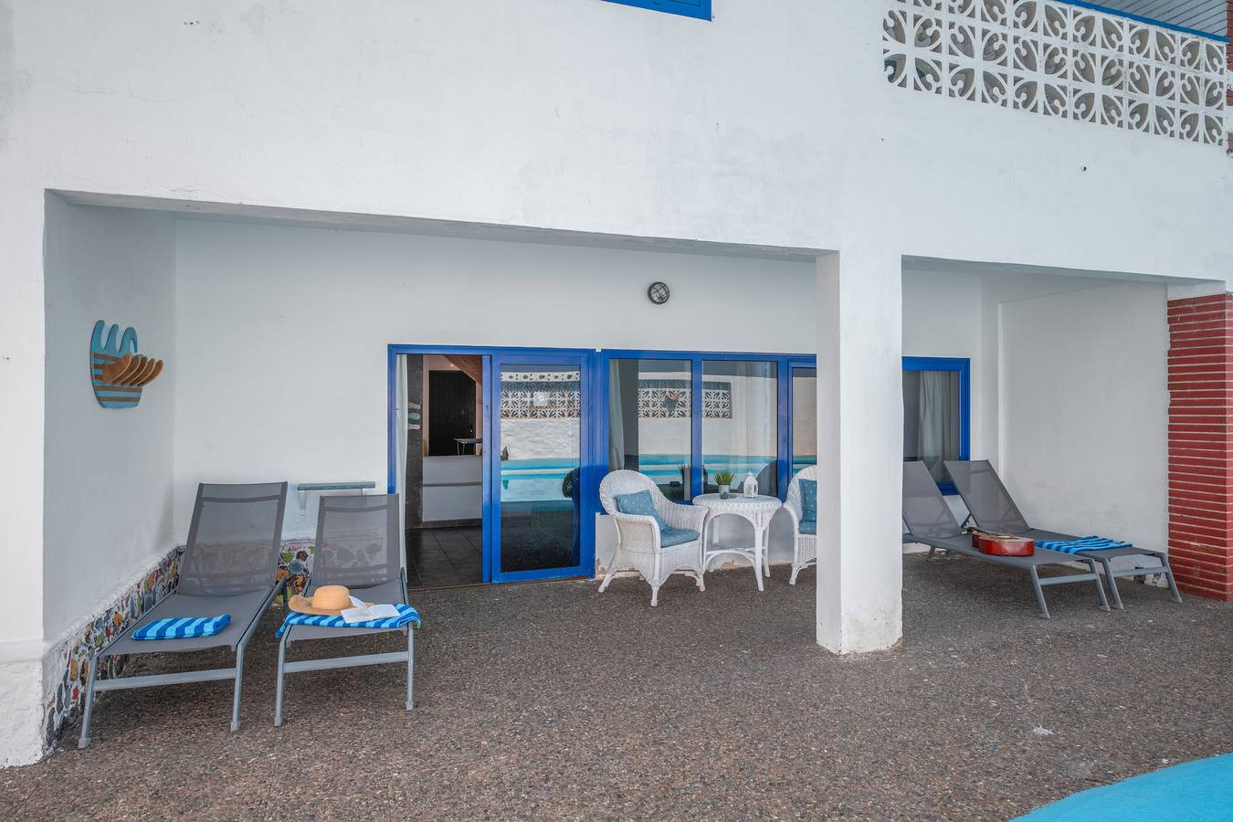 Casa de vacaciones 'La Santa' con vistas al mar, piscina compartida y Wi-Fi in La Santa, Tinajo
