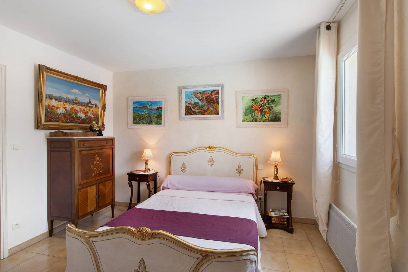 Zimmer mit Himmelbett und Meerblick: Bergpanorama, geteilte Terrasse & Garten in Sarrola-Carcopino, Ajaccio und Umgebung
