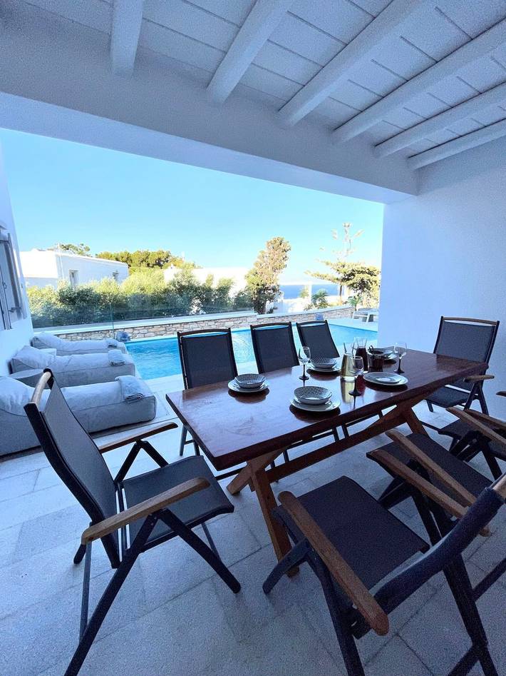 Location de vacances pour 8 personnes, avec Vue sur l’océan et Balcon ainsi que Terrasse et Jardin dans Píso Livádi - 4