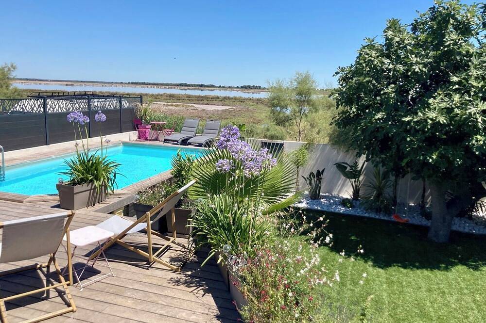 Villa avec piscine, vue magnifique sur la Camargue. in Le Grau-du-Roi, Côte d'Améthyste