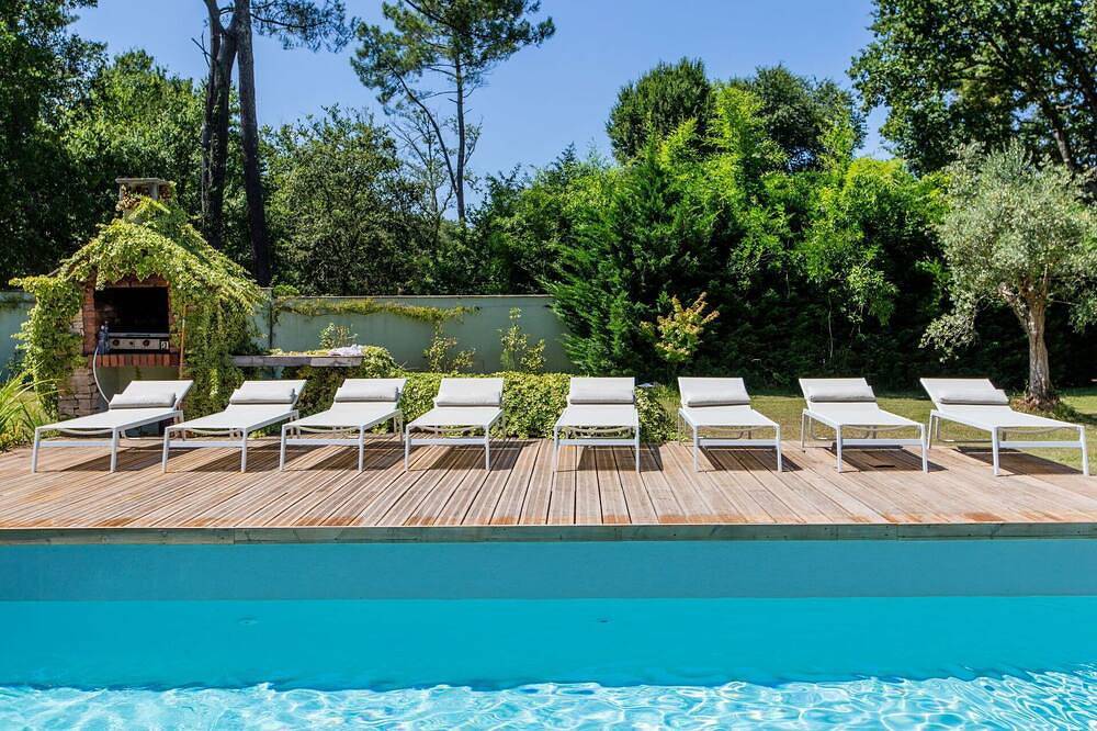 Maravillosa casa de vacaciones privada para 8 personas con piscina privada, Wifi, A/C, Tv y terraza in Magescq, Côte d’Argent