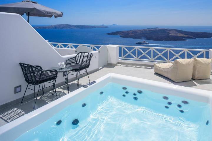 Chambre d’hôte pour 2 personnes, avec terrasse et vue à Thera - 4