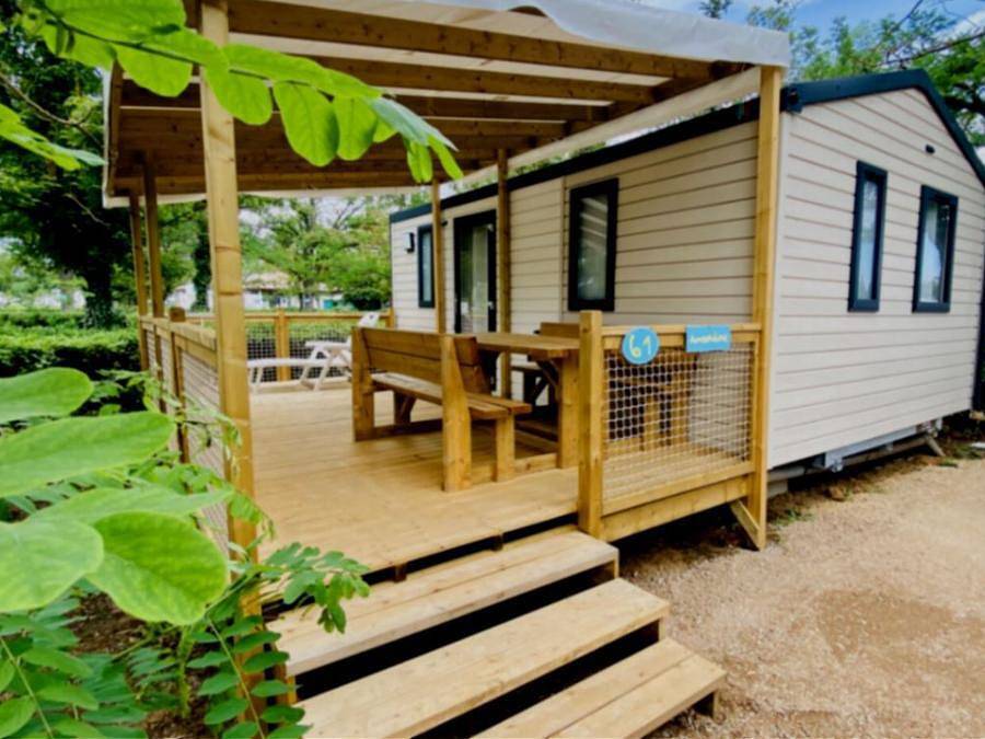 Camping Paradis les Rives de l'Hérault - Mobile home 4 persons - Mh Comfort 2bed 4 in Gignac, Lodève region