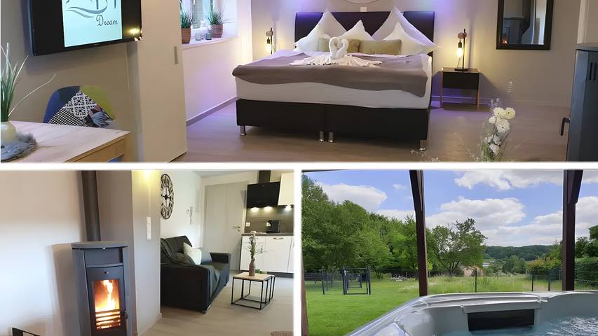 Studio für 2 Personen, mit Garten und Sauna sowie Whirlpool