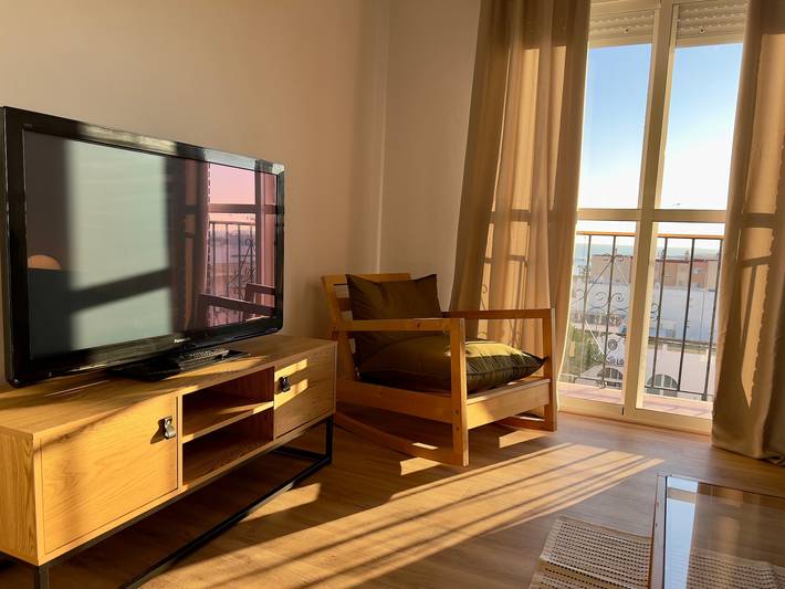 Ganze Wohnung, Ferienwohnung 'Con Vistas A La Bahía' mit Meerblick, Balkon und Wi-Fi in Puerto Real, Costa de la Luz