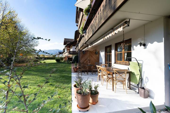 Ferienwohnung für 4 Personen, mit Terrasse und Garten in Sonthofen