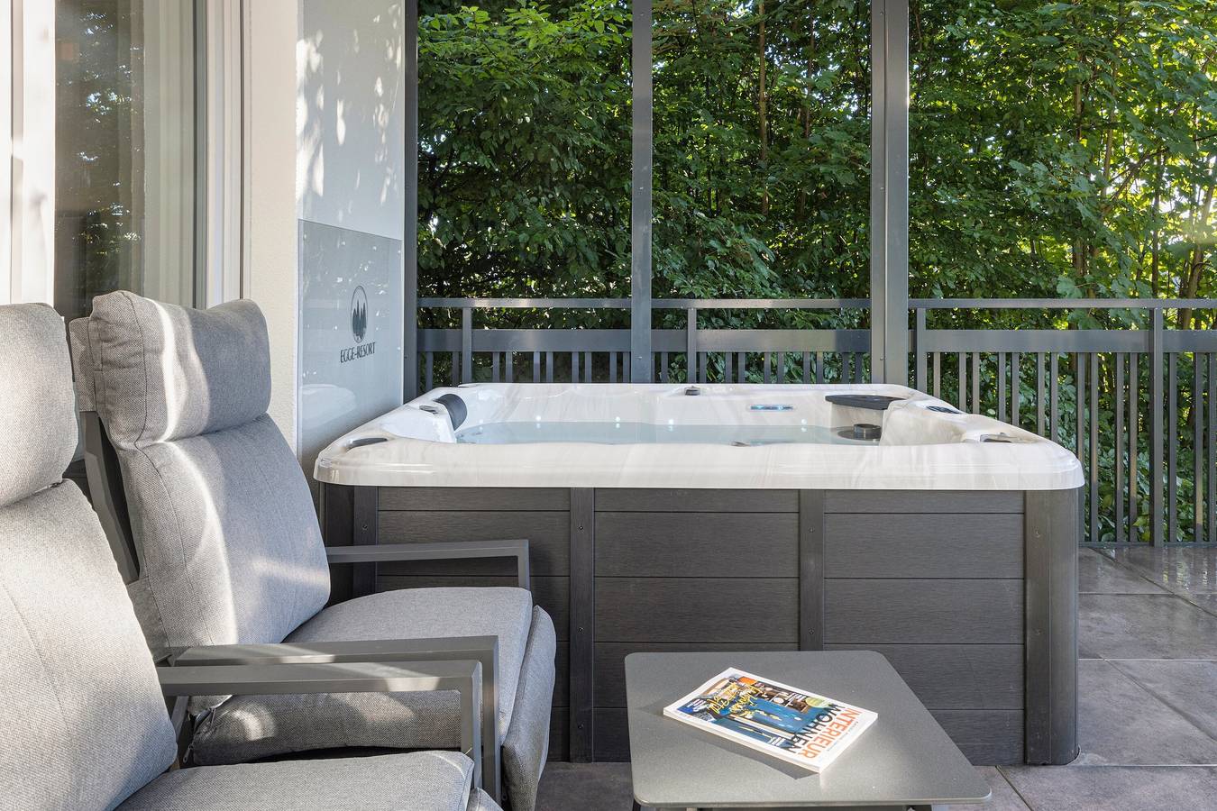 Ganze Wohnung, Ferienwohnung "Egge Resort 7" mit Balkon, Whirpool und Sauna in Altenbeken, Teutoburger Wald