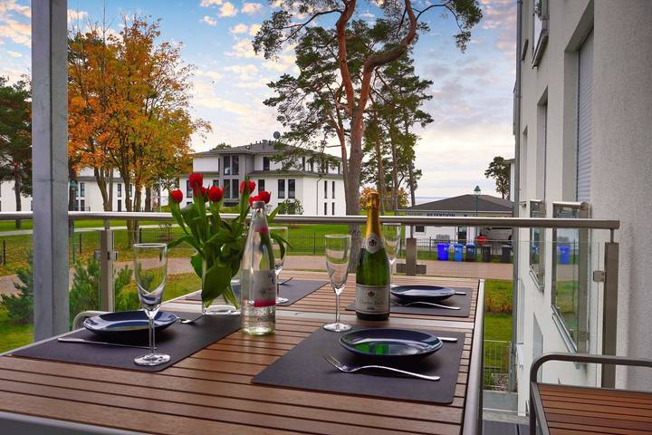 Ferienwohnung für 6 Personen, mit Balkon und Sauna auf Usedom