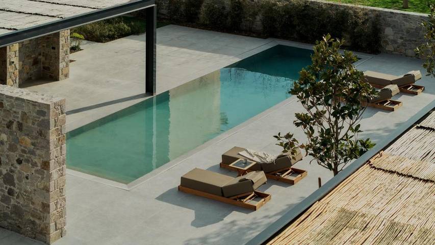 Gîte pour 3 personnes, avec terrasse ainsi que piscine et jardin dans Σκάλα Ερεσού - 3