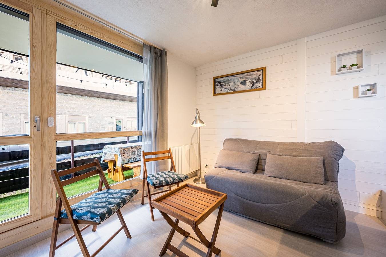 Estudio entero, Apartamento estudio 'Skis Aux Pieds' con vistas a la montaña, balcón y Wi-Fi in Parque Nacional de Vanoise