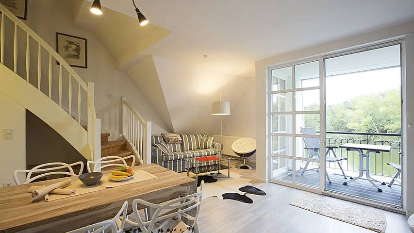 Ferienwohnung für 4 Personen, mit Balkon und Sauna, mit Haustier in Benz