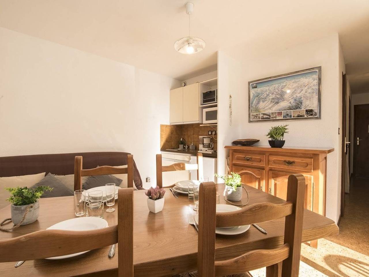 Ganze Wohnung, Typ 2 Süd Apartment mit Balkon und Privatparkplatz in Saint-Lary-Soulan, Nationalpark Pyrenäen