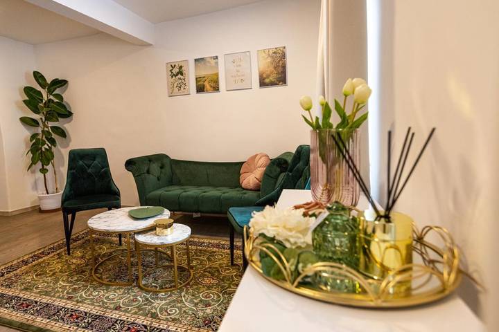 Appartement de vacances pour 4 personnes, avec jardin et vue