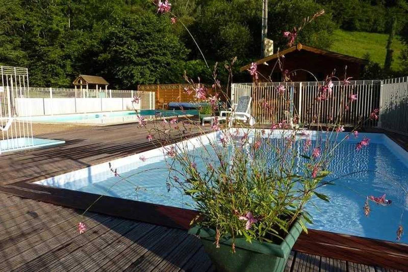 Zecamping 3 étoiles piscine chauffée dog friendly hammam locatif Bbq in Louvie-Juzon, Béarn