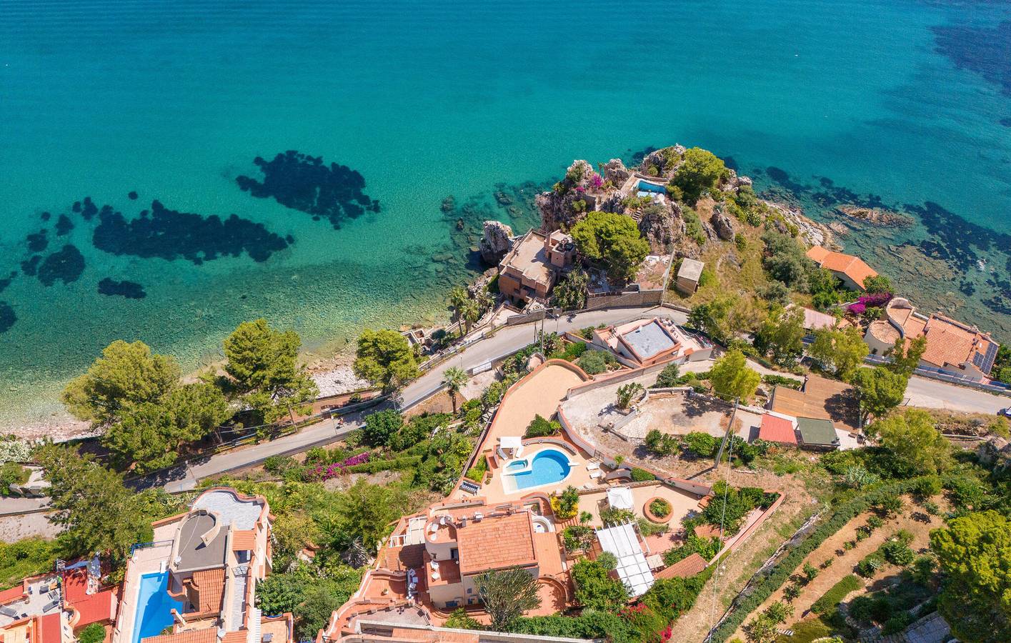Appartement mit Meerblick, Pool und WiFi, in der Nähe von Villa Nosa - für 6 Personen in Torre Colonna-Sperone, Altavilla Milicia