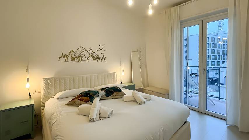 Apartament wakacyjny dla 4 osób, z balkon w Mediolan
