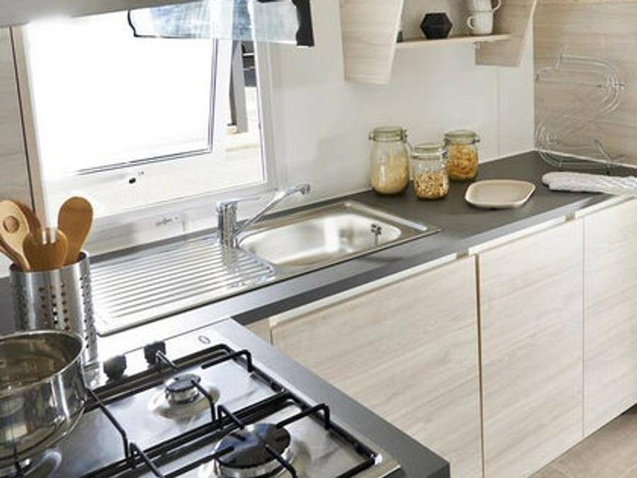 Camping les Rives du Lac Cantalès - Mobilheim 2 personen - Paar (1 Zimmer) in Saint-Gérons, Aurillac und Umgebung