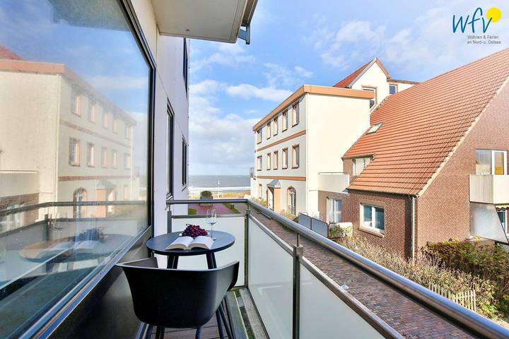 Ferienwohnung für 2 Personen, mit Balkon auf den Ostfriesische Inseln